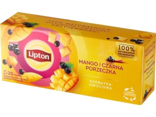 Lipton teblanding mango og solbær 34 g (20 poser)