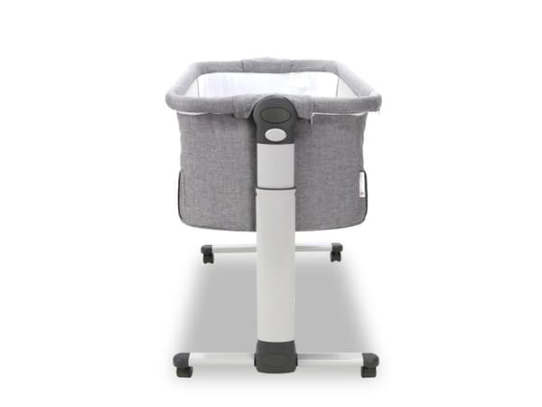 Asalvo bedside spjälsäng vikbar, grå