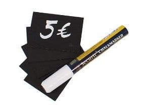 Securit® 20x dobbeltsidede A8 sorte tavleplader