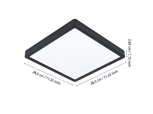EGLO ARGOLIS 2 utendørs tak 285x285 sort