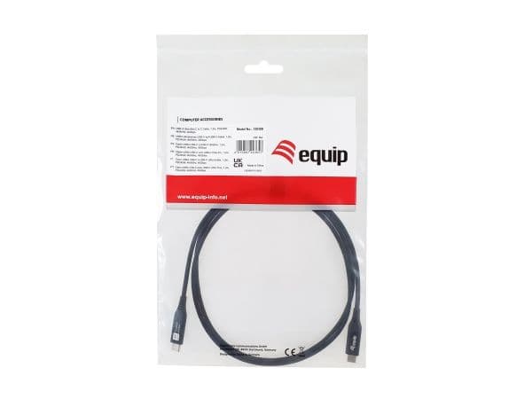 Equip 128389, 1,2 m, USB C, USB C, USB4 Gen 3x2, Sort