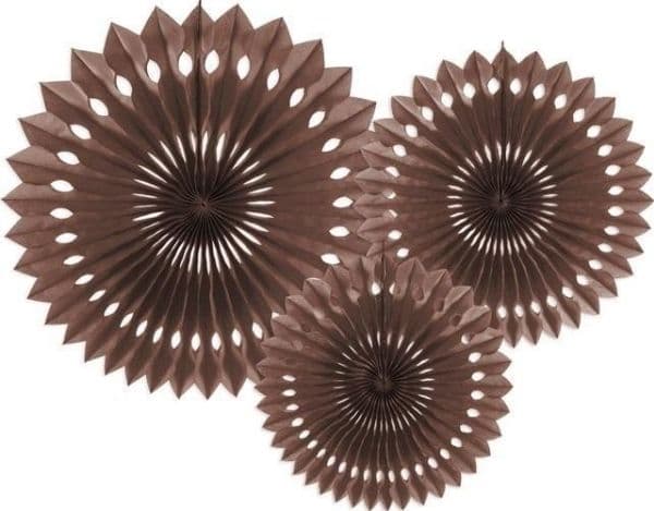 Dekorrosetter brune 20-30cm