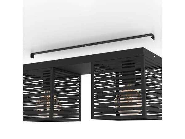EGLO PIEDRITAS LOFT 2XE27 515X180 SORT