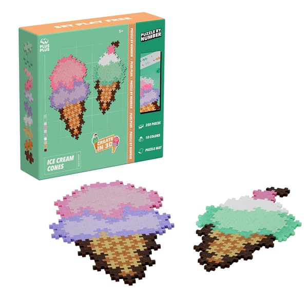 Plus-Plus Puzzle By Number Ice Cream Cones 250pcs