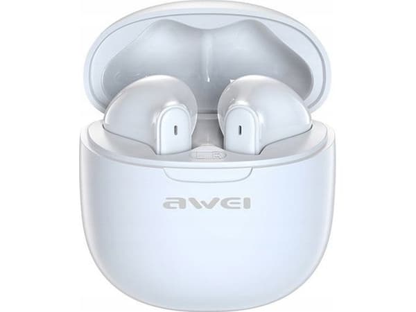 AWEI T68 ENC Bluetooth 5.3 TWS-hodetelefoner, hvit