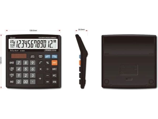 Vector VC-500VIII Office Calculator | Office | 12-digit | Black