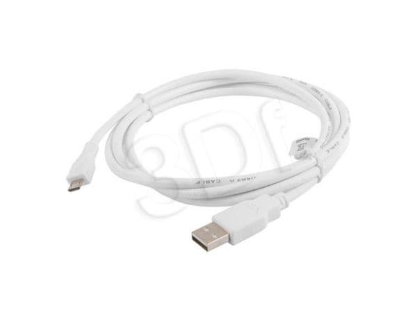Lanberg - USB-kaapeli - USB (uros) - Micro-USB Type B (uros) - USB 2.0 - 1,8 m - valkoinen