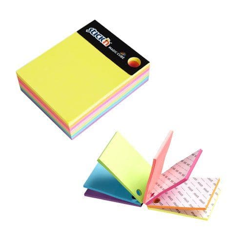 Magic Notescube 101x76 mm med 280 blade Neon