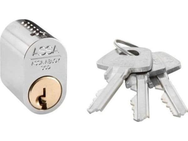 Låsesylinder ASSA 363105-120-011, krom