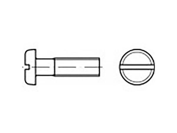 TOOLCRAFT TO-6853473 flathodede rundskruer M5 16 mm, rillet DIN 85, rustfritt stål V4A A4, 200 stk