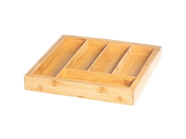 bestickslåda bambu, Justerbar