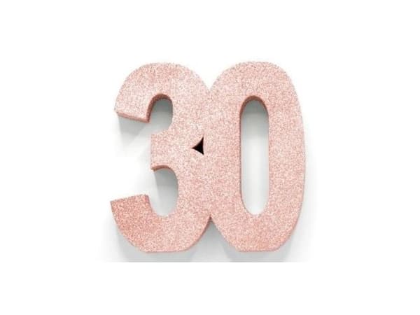 Rose gold borddekoration 30