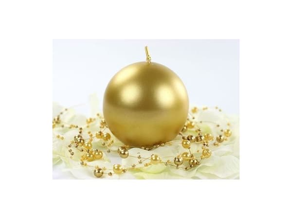 Guld kuglelys, 8 cm