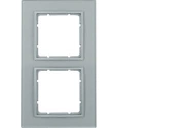 Berker Ramme 2 modul B.7 glas alu