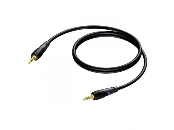 PROCAB CLA716/0.7, 3.5mm, Hankjønn, 3.5mm, Hankjønn, 0,75 m, Sort, Grå