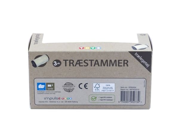 Danske kager - Træstammer 3stk