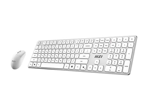 MSI FORGE K210 Combo White DE  Keyboard-Maus Combo, wireless