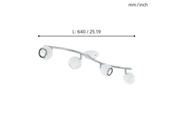 EGLO BIMEDA spottskena krom/vit, 4L