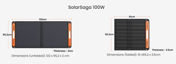 Jackery solcellepanel Solar Saga 100 (21-0002-000059)