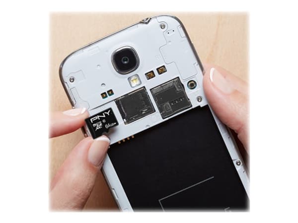 PNY Performance Plus, 64 GB, MicroSDXC, Luokka 10, Musta