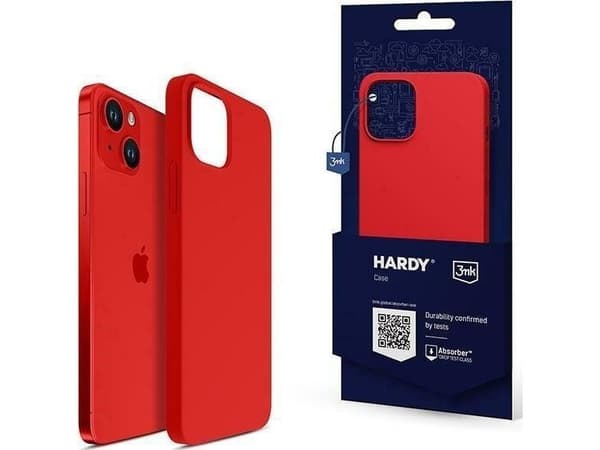 3MK HARDY -kotelo, iPhone 14, punainen