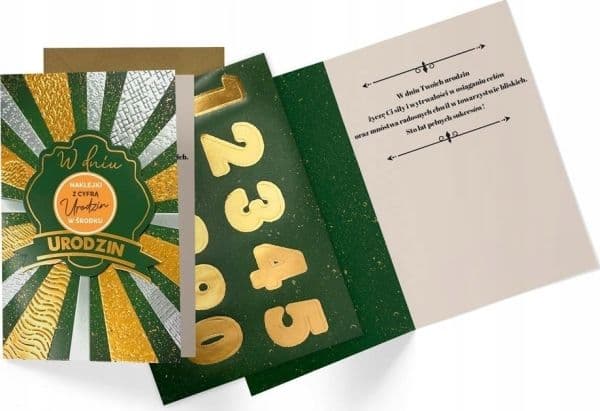 CARNET DK-1160 herres bursdag - utskiftbare sifre