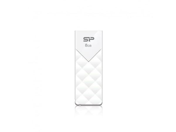 SILICON POWER Ultima U03 - USB-flashstasjon - 8 GB - USB 2.0 - snowy white