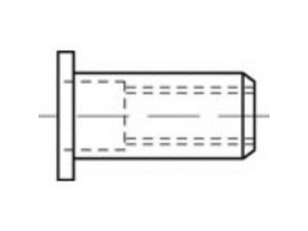 TOOLCRAFT glidelåsmutter/innsatsmutter blindnitte M4, 500 stk (TO-5455149)