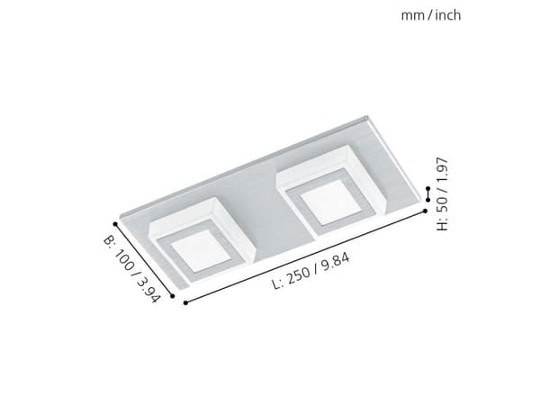 EGLO MASIANO LOFT 2L ALU