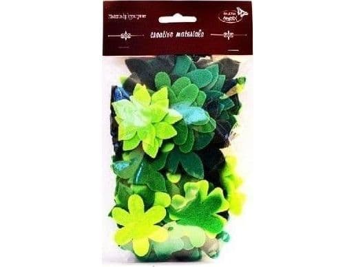 Gröntonade filtblommor 60 st