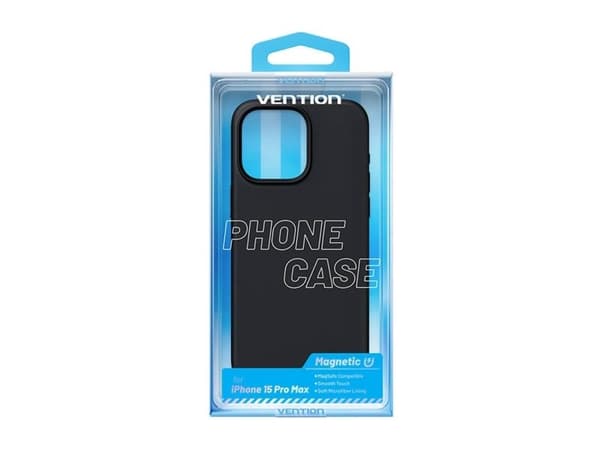 Vention KUFB0-40 Silicone Case for iPhone 15 Pro Max (black)