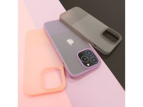 Kingxbar Plain Series-skal till iPhone 13 Pro Max - silikonskal grå