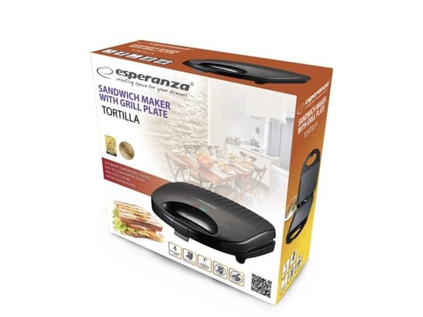 Esperanza TORTILLA - Grilli / voileipäkone - 1 kW