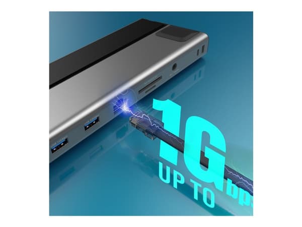 j5create - Dockningsstation - USB4 - HDMI, DP, USB-C - 1GbE