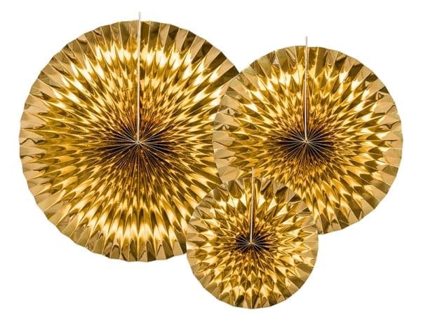 PartyDeco RPK12-019M, Dekoration, papper, Guld, Universal, Vägg, Alla