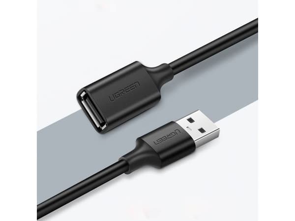 USB 2.0 -jatkojohto UGREEN US103, 3m (musta)