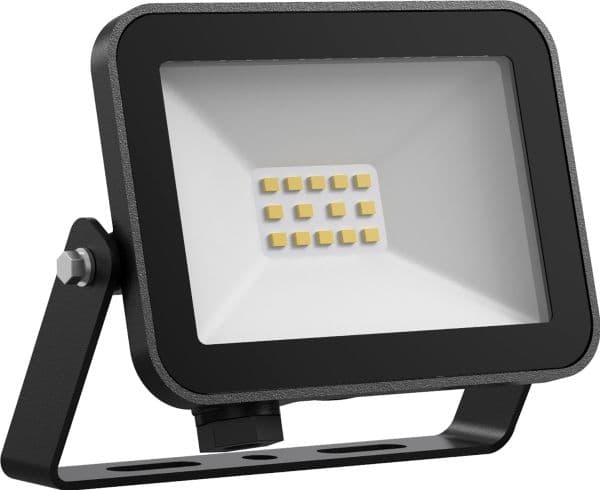 FOX FLOODLIGHT 10W 1070LM 4000K SORT inkl. 0,5m. kabel