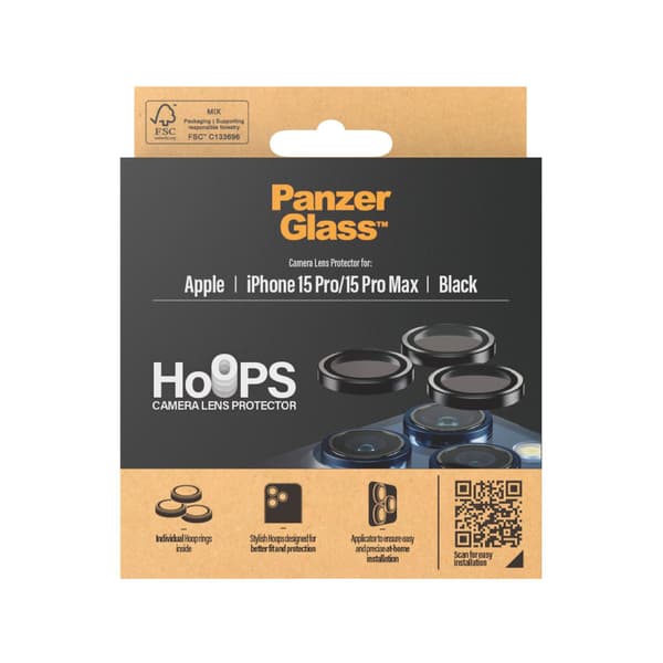 PanzerGlass™ | Hoops - Linsskydd | iPhone 15 Pro / 15 Pro Max