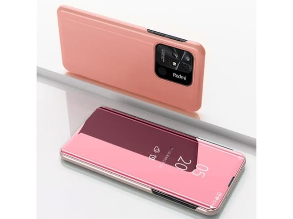 Clear View Case Xiaomi Redmi 10C flip cover rosa