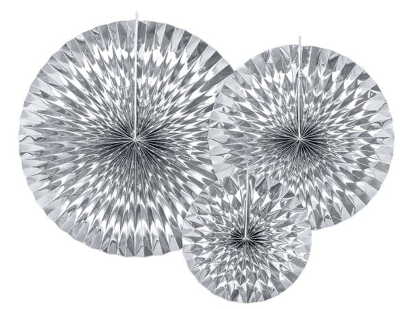 PartyDeco Rosetten, Dekoration, Silver, Grattis, Vägg, Alla, Ej för barn under 36 månader
