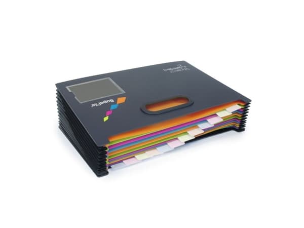 RAPESCO® A4 13-roms sort ekspanderende fil