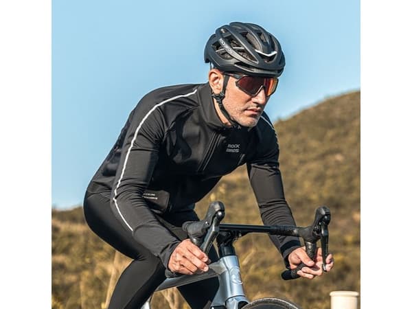 Rockbros långärmad cykeljacka höst/vinter M - svart