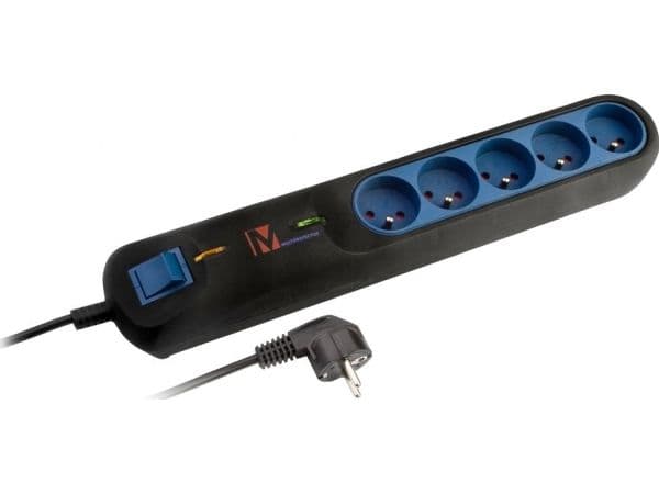 Lestar LF 2001A power strip, 5 sockets, 5m black (LF2001A5 BLACK)