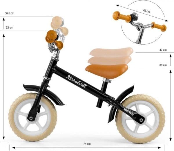 Balansercykel Milly Mally Marshall Black