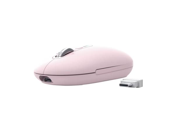 Trust Seron Slim Multi, Ambidekstriøs, Optisk, RF trådløs + Bluetooth, 3200 DPI, Rosa