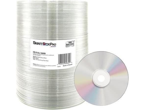 Smartdisk BD-R, vit termotryckbar, 25GB, spindel, 69836, 50-pack, för dataarkivering