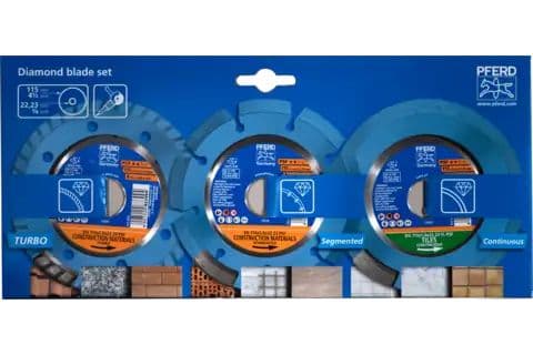 PFERD Diamond cut-off wheel set, 11,5 cm, 1 kpl
