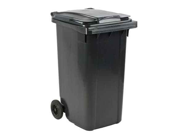 Affaldscontainer, ESE, grå, plast, 240 l, UV-resistent