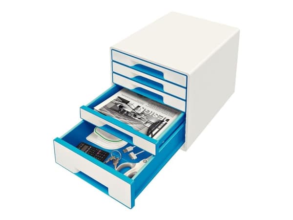 Leitz WOW CUBE - Skuffskap - 5 skuffer - for A4 Maxi - metallic blå