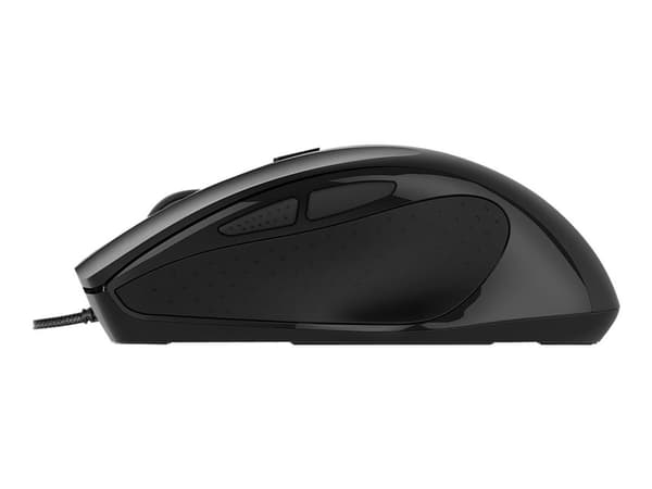 DELTACO OFFICE - Mus - optisk - 6 knapper - kablet - USB - svart